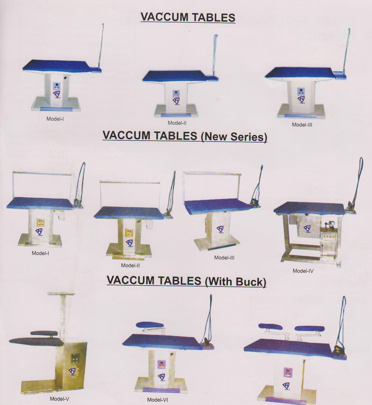 Manufacturers Exporters and Wholesale Suppliers of VACCUM TABLES  With Buck New Delhi Delhi
